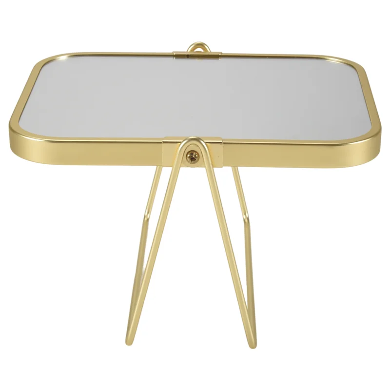 ABRG-Vanity Makeup Mirror With Metal Stand 360 Degree Swivel Desktop Tabletop Mirror