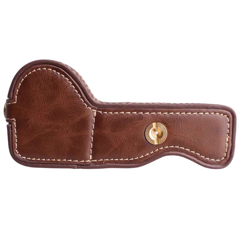 Bolsa de PU funda protectora cuerpo media cubierta montaje de tornillo 1/4 para accesorios de cámara Sony ILCE-6500 A6500