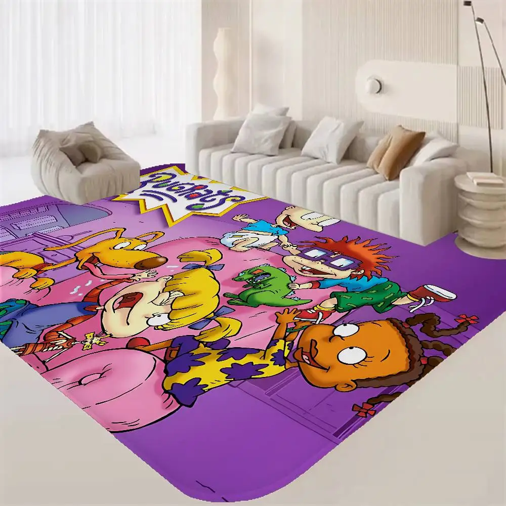 Cartoon R-Rugrats Floor Mat INS Style Soft Bedroom Floor House Laundry Room Mat Anti-skid Household Carpets
