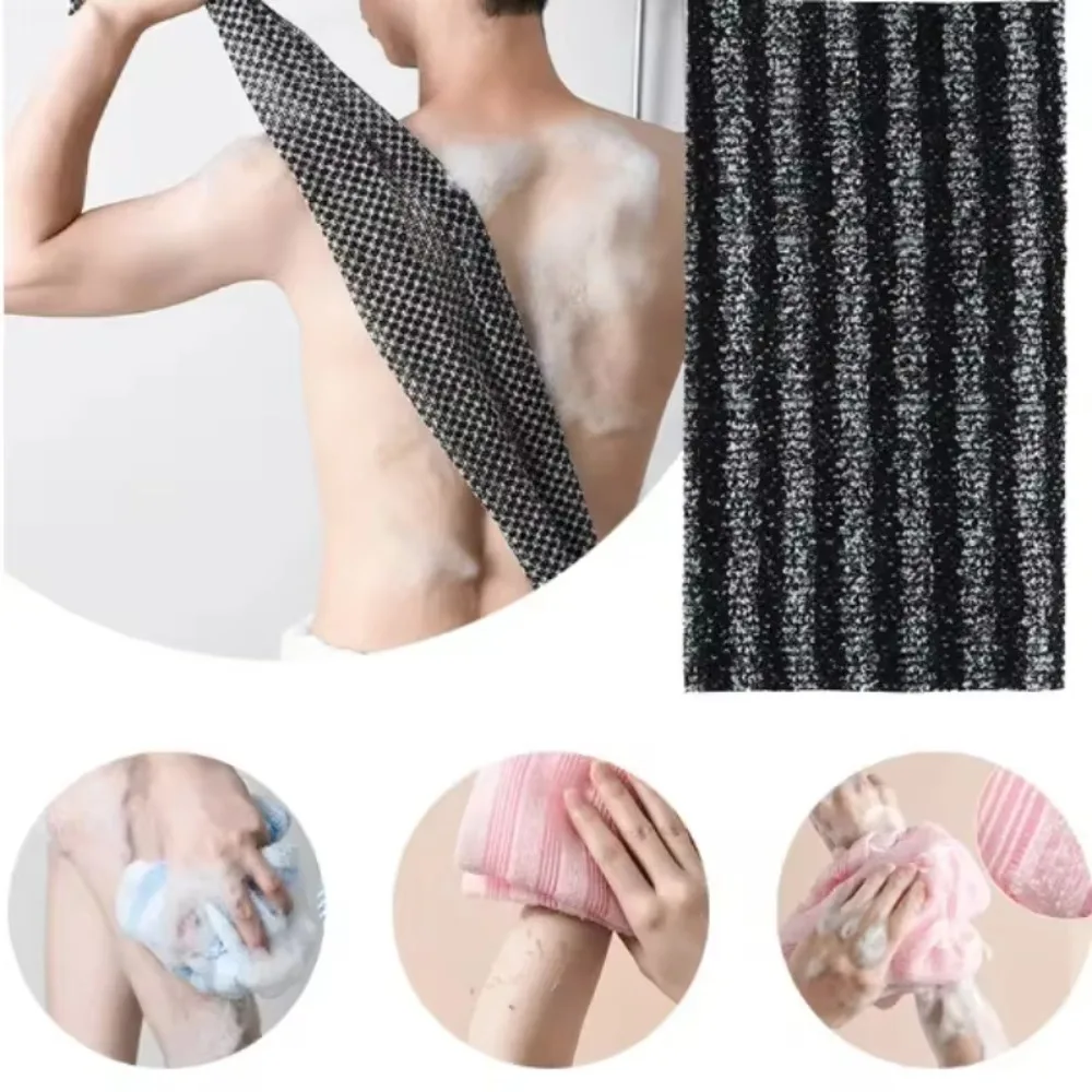 Paño de baño japonés para frotar, cepillo de toalla de nailon para la espalda, toallas corporales exfoliantes, esponja de ducha, accesorios de baño