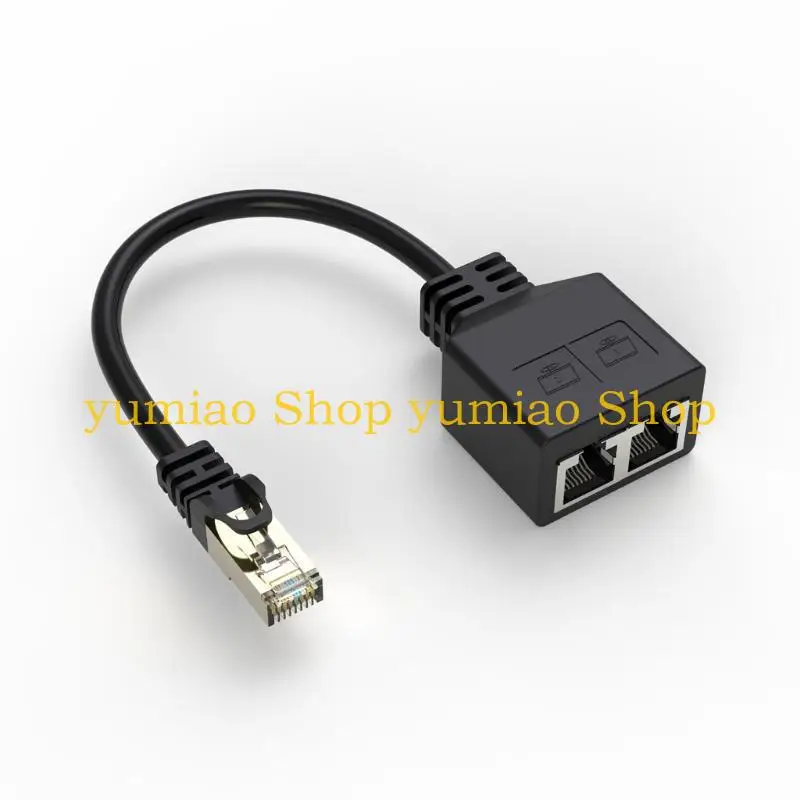 587B RJ45 Splitter Connectors Adapter RJ45 Cable Extender 1 Male to 2 Female LAN Networking Socket Connectors