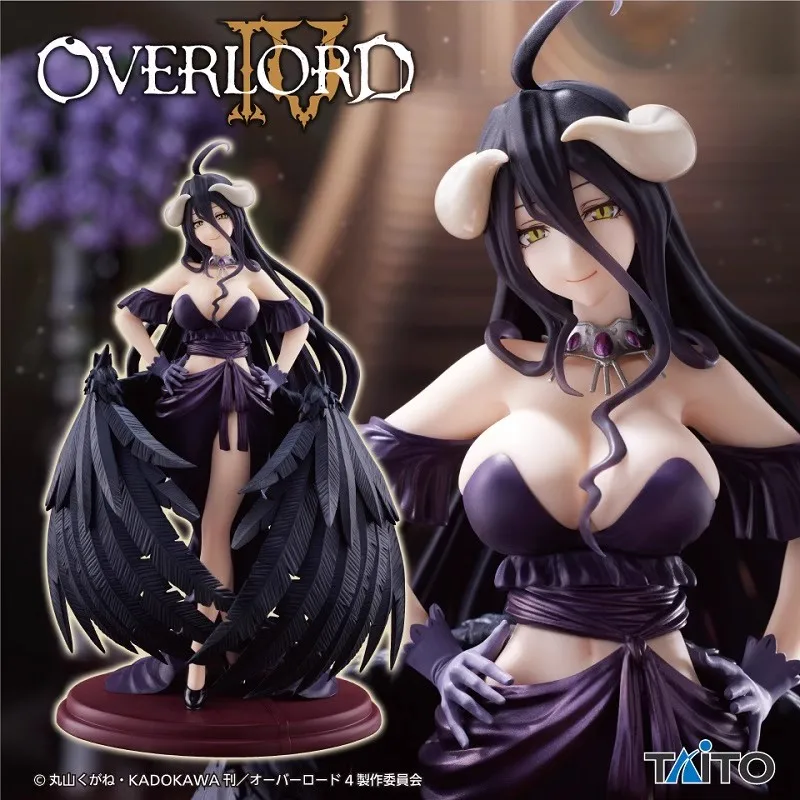 In Stock TAiTO Original AMP OVERLORD IV Albedo Black Dress Ver. 20CM PVC Anime Action Figures Model Collection Ornament Toy Gift