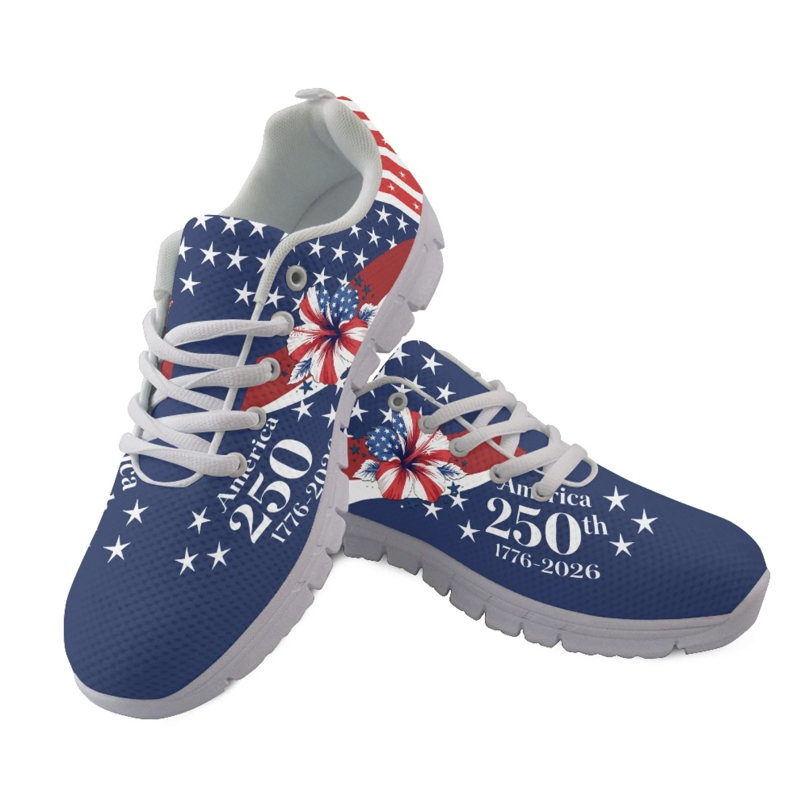 Coloranimal 4Th Of July 250Th Mens Lace Up Athletic Trainers Breathable Lightweight Womens Athletic Walking Sneakers for Running