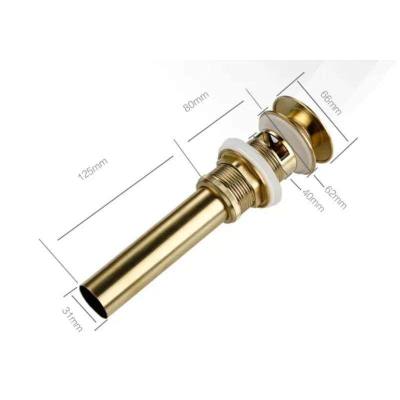 Suitable for Durad All Copper Brushed Gold Bouncing Drain Basin, Washbasin, Sink Basin, Sink Water Accessories DL7750
