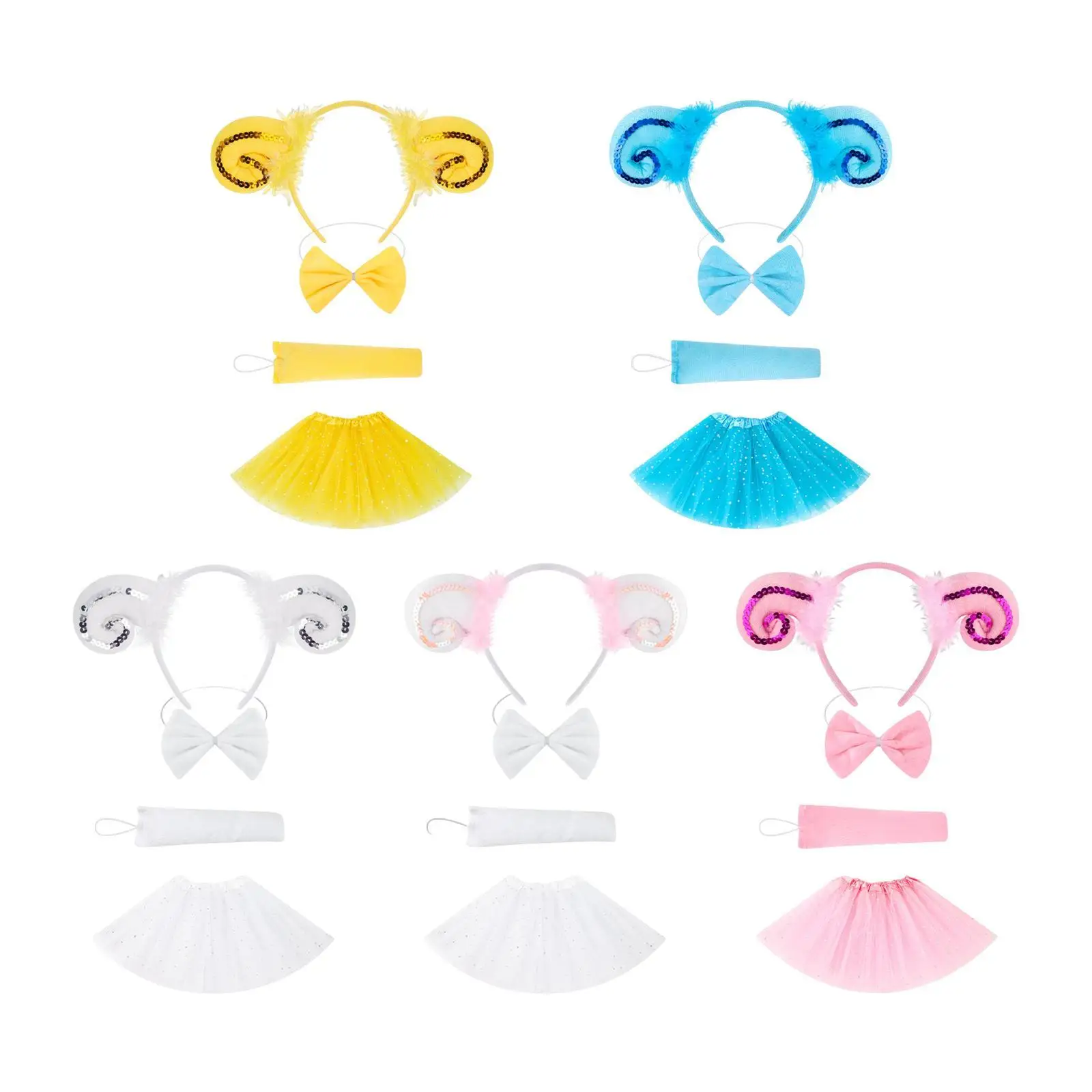 

Lamb Costume Set Dress up with Ears Headband for Carnivals Themed Party Holidays