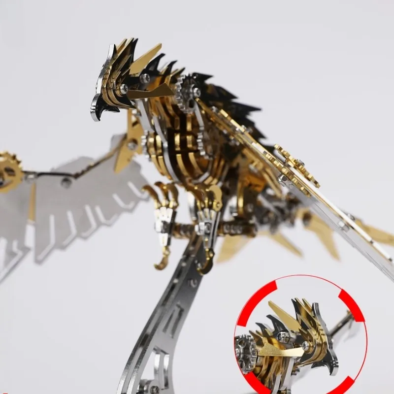 Loook Store Precision Mechanical Eagle 3D Metal Puzzle Assembly Package with Tools & Manual Creative Gift for Model Enthusiasts