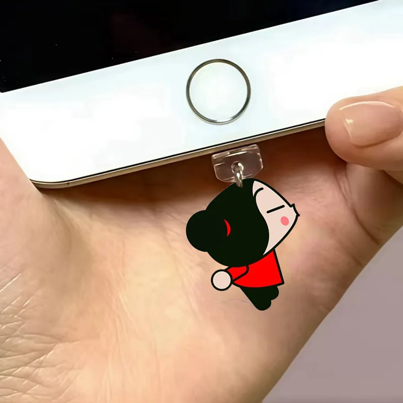 

Акриловая китайская кукла Pucca, пылезащитная заглушка для телефона Marcus, подвесная подвеска для телефона iPhone xiaomi, аксессуары для телефонов Samsung