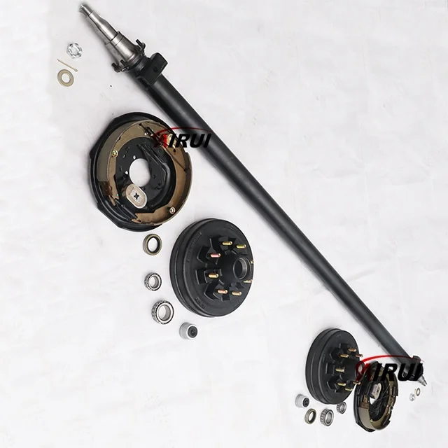 محور مقطورة بسعة 3 بوصات أنبوب 7 كيلو-7000 رطل للمرافق/RV/مقطورة القارب مع 75 بوصة Hubface 58 مركز زنبركي #6