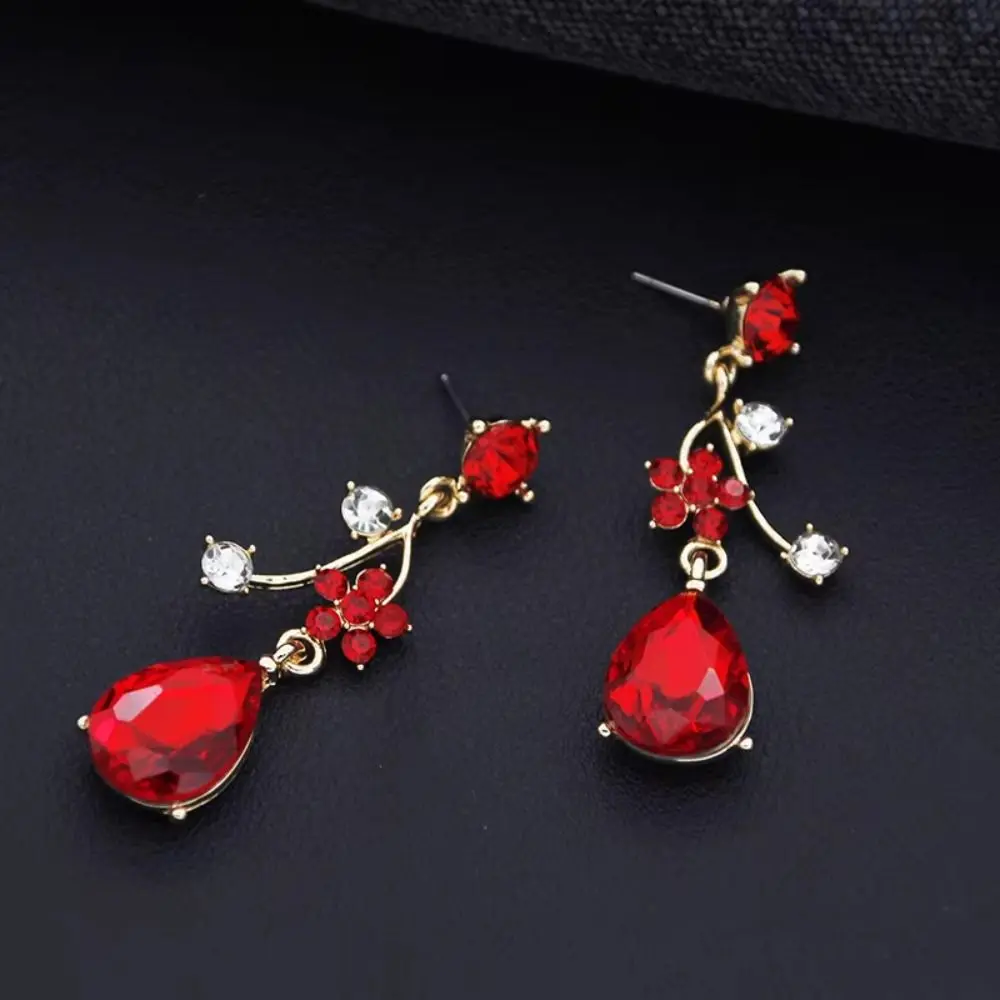 Strass gota de água conjuntos de jóias de noiva brilhante dourado requintado conjuntos de jóias doce charme estético gargantilha colar brinco conjunto