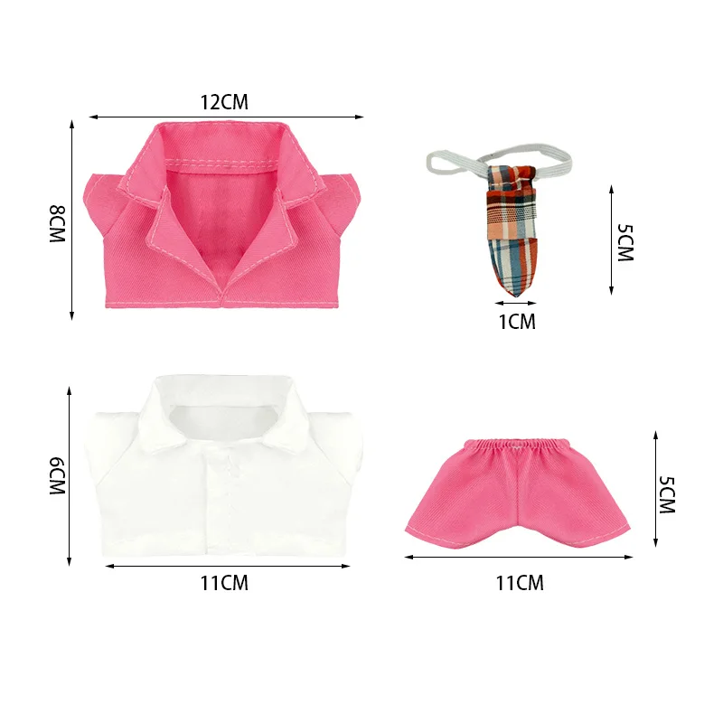 15-17cm Doll Clothes Suit Shirt Nurse Uniform Academy Style Skirt For Labubu Doll Uniform Clothing Accessories,Girl's Toys Gift