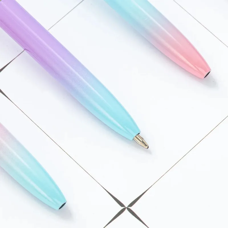 Custom Logo Diamond Ball-point Pen Office Stationery Gifts Metal Diamond Crystal Pens Logo Printing Gradient Diamond Gift Pen