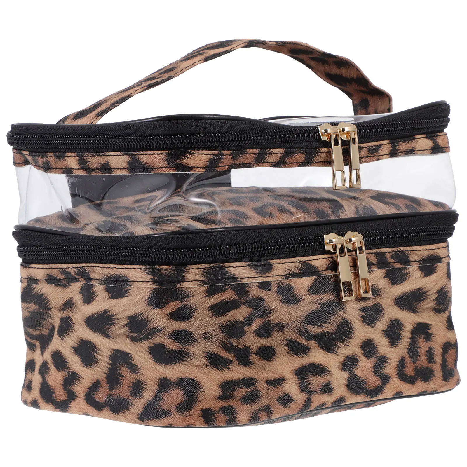 

Premium Waterproof Storage Bag Travel Makeup Organizer Sturdy Zipper Double Layers Portable Toiletry Pouch For Women