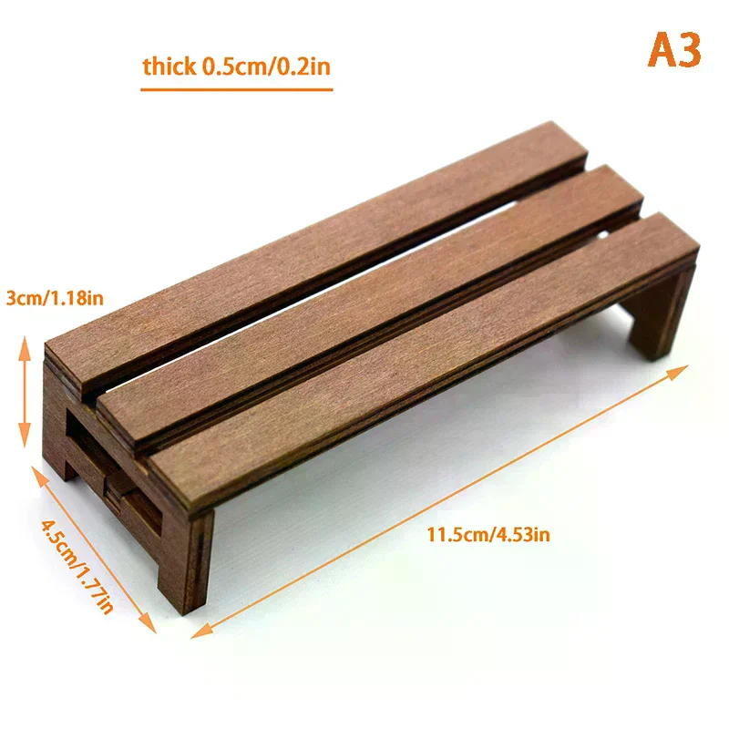 1/12 Dollhouse Mini Table Chair Dolls House Rocking Chair Dollhouse Furniture Accessories For Kids Pretend Play Toy