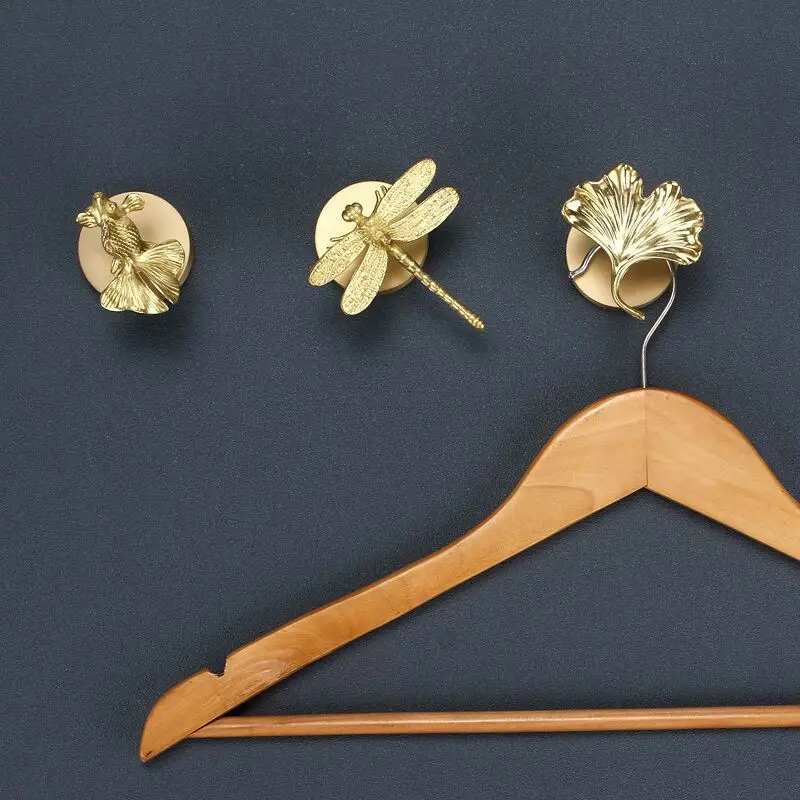 Brass Muti Animal Design Coat Hook clothes Hanger For Porch Bathroom Accessories Wall Decoration