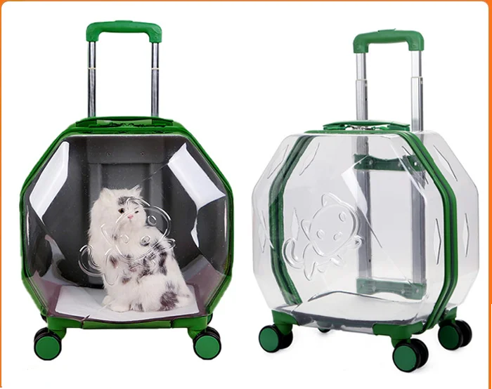 

Pet trolley box transparent cat bag multi-purpose cat space capsule trolley boxshoulder carrying pet bag