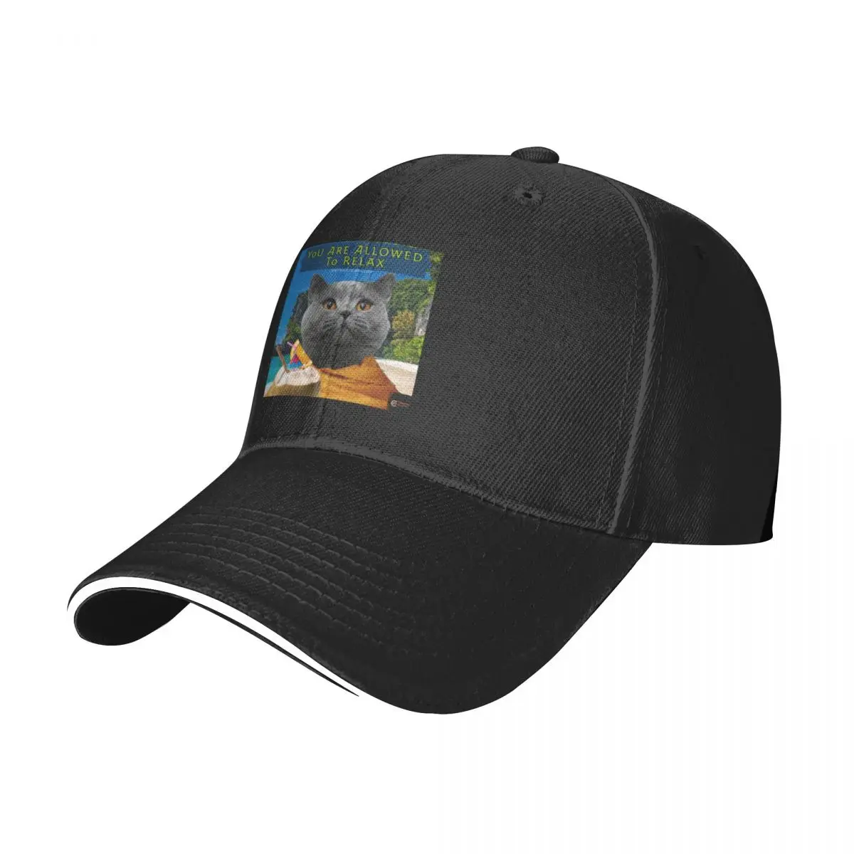 Catmandu: You Are Allowed To Relax Baseball Cap Trucker Hat New In Hat beach hat Golf Women's 2024 Men's