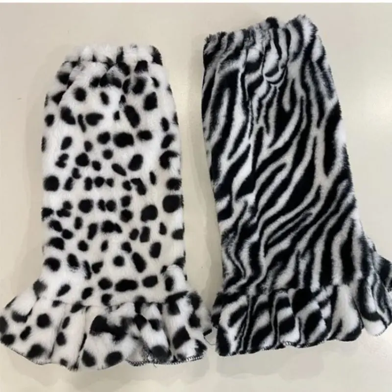 2025 Coprigambe maculato nuovo stile autunno e inverno alla moda Vendita calda Coprigambe per ragazza calda calda e spessa in peluche con personalità