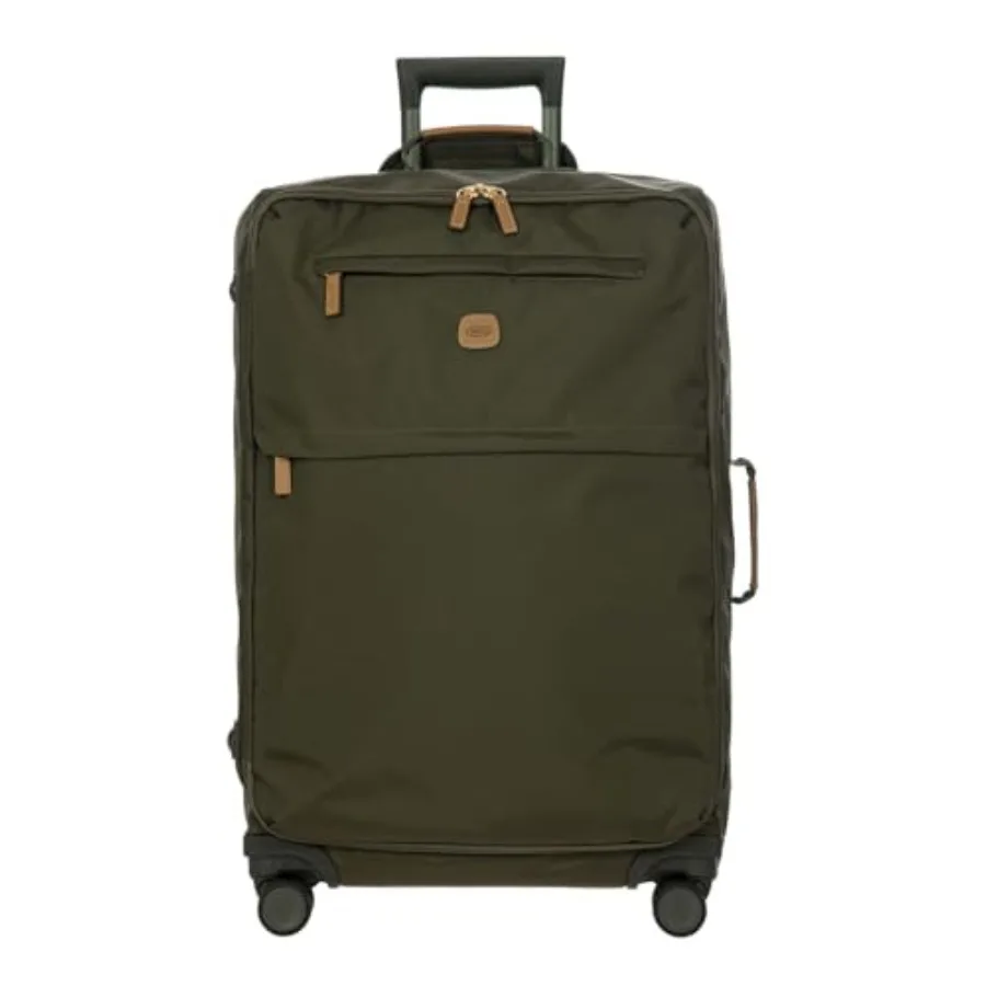 

Large 27-inch spinner luggage for travel, durable water-resistant polyester, black, features 360 wheels, ergonomic handle, and