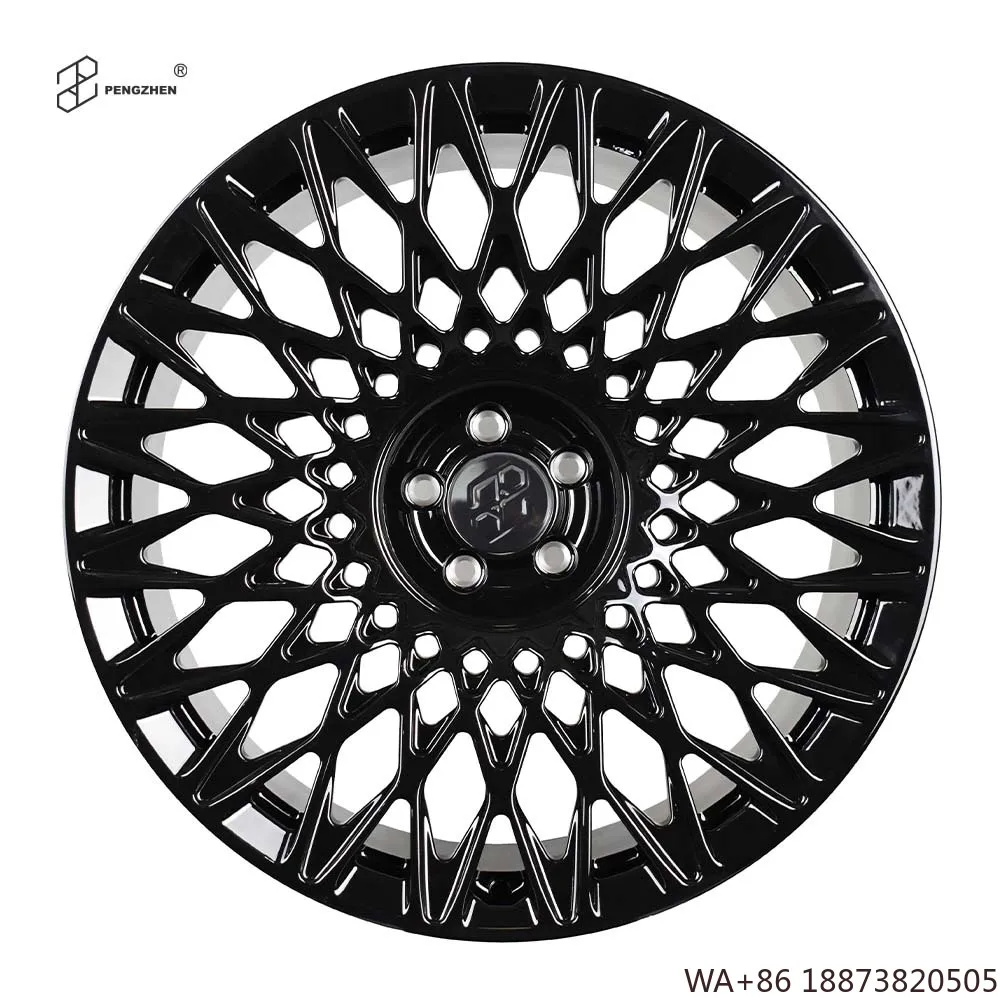 For  One-piece Mesh Design 17 18 19 Inch 5x114.3 Gloss Black Powder Coating Forged Aluminum Wheel Rims for Lixiang Lexus