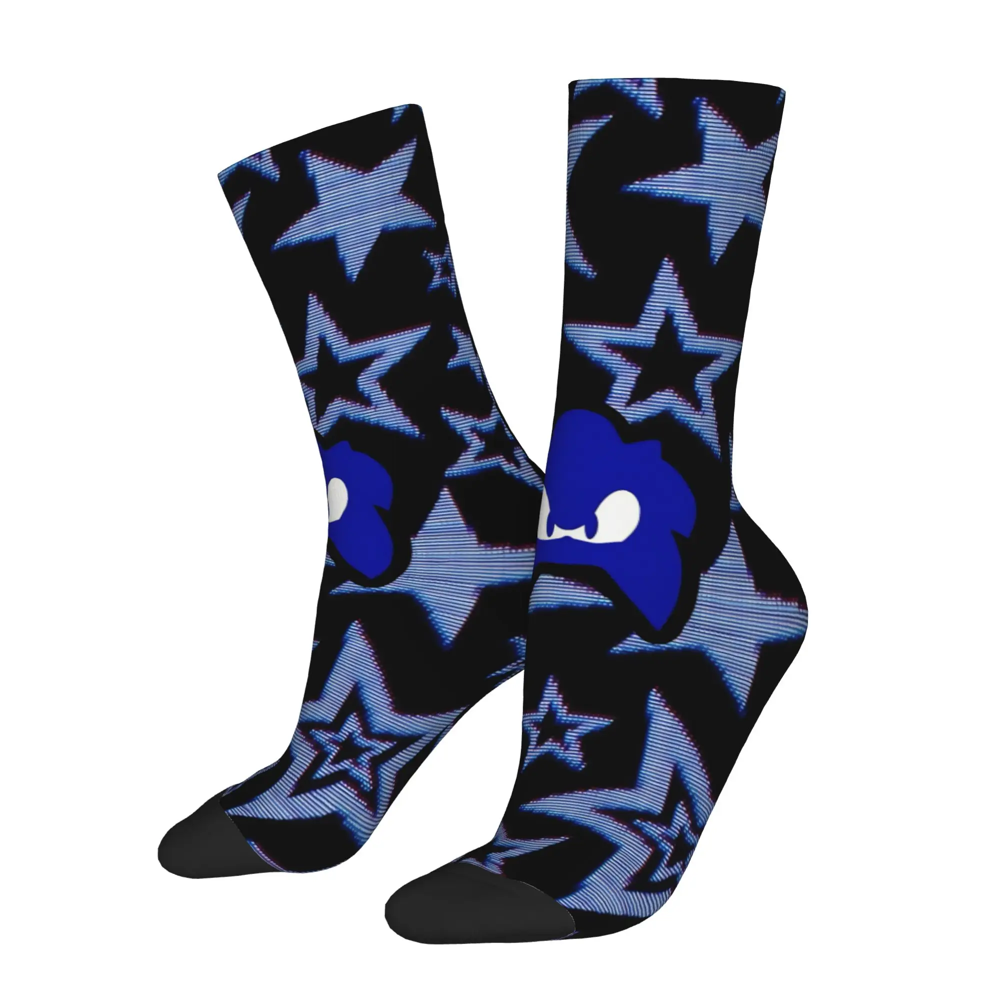 Harajuku S-Shadow The Hedgehogs Soccer Socks  Crew Socks for Women Men Non-slip