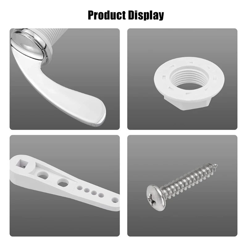 Replacement Flush Handle Cistern Durable Plastic Metal Toilet-Tank Handle