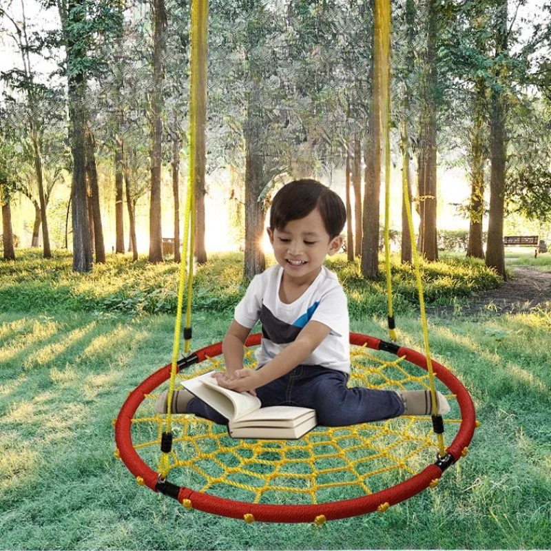 

60cm Net Rope Bird's Nest Swing Children's Outdoor Toy Facilities Hammock PE Rope Weaving Easy To Carry and Safe