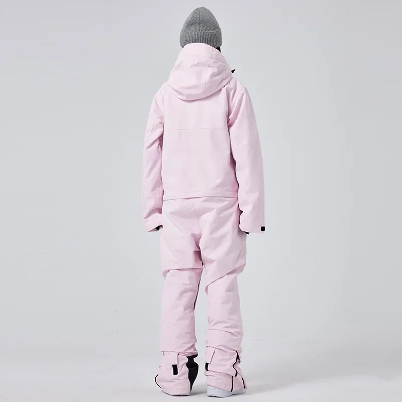 Conjunto holgado de esquí para mujer, ropa de nieve para pareja, monos cálidos para mujer, monos de esquí a prueba de viento, chándal de snowboard, novedad de invierno, 2025