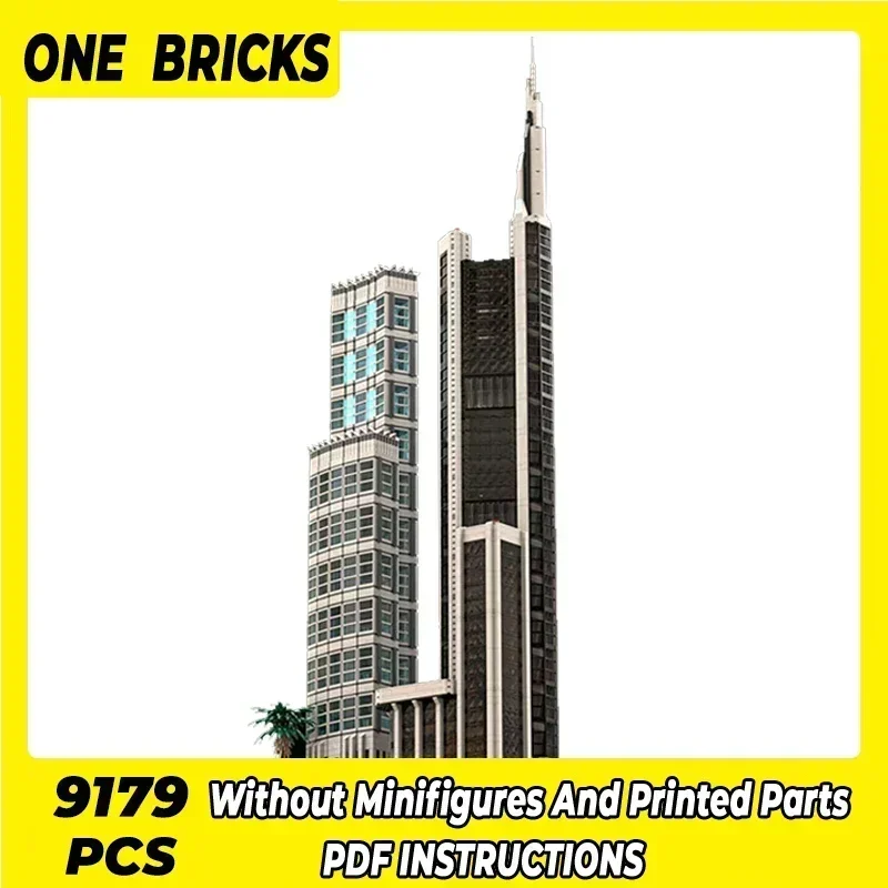 

Moc Building Bricks Street View Model Ocean Tower And AVN Tower Technology Modular Blocks Gifts Christmas Toys DIY Sets Assembly