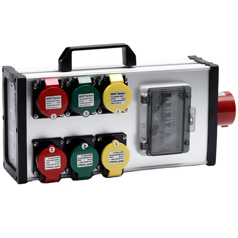 Power Distribution Power Distro Box for Stage Light Sound Equipment New Style Waterproof Stage 6-way Power Distribution Cabinet