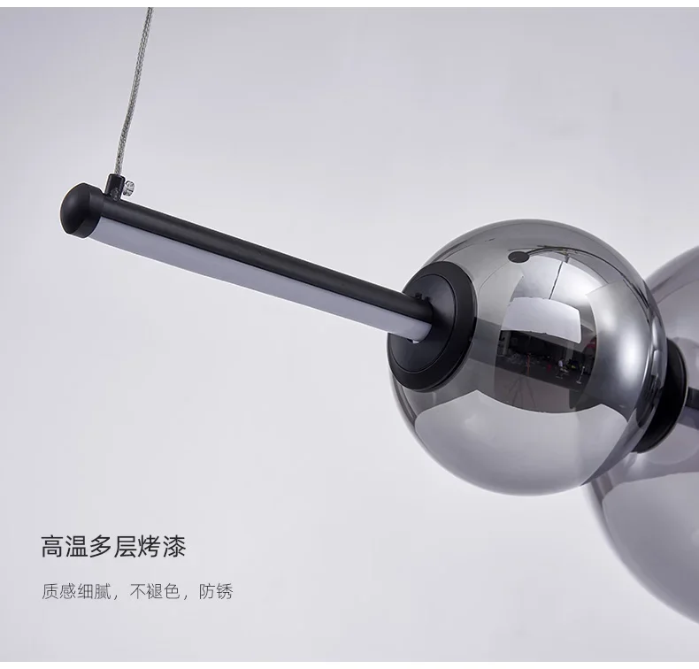 Dining Room Island LED Chandelier Creative Restaurant Glass