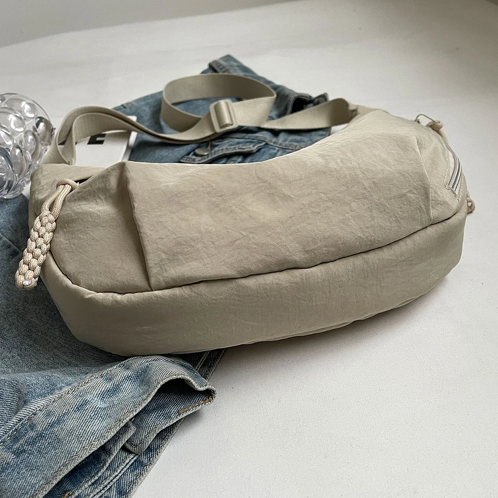 

Women Stylish Dumpling Bag Multi-pockets Hobo Sling Bag Large Capacity Daily Messenger Bag Adjustable Strap Outdoor Travel Bag