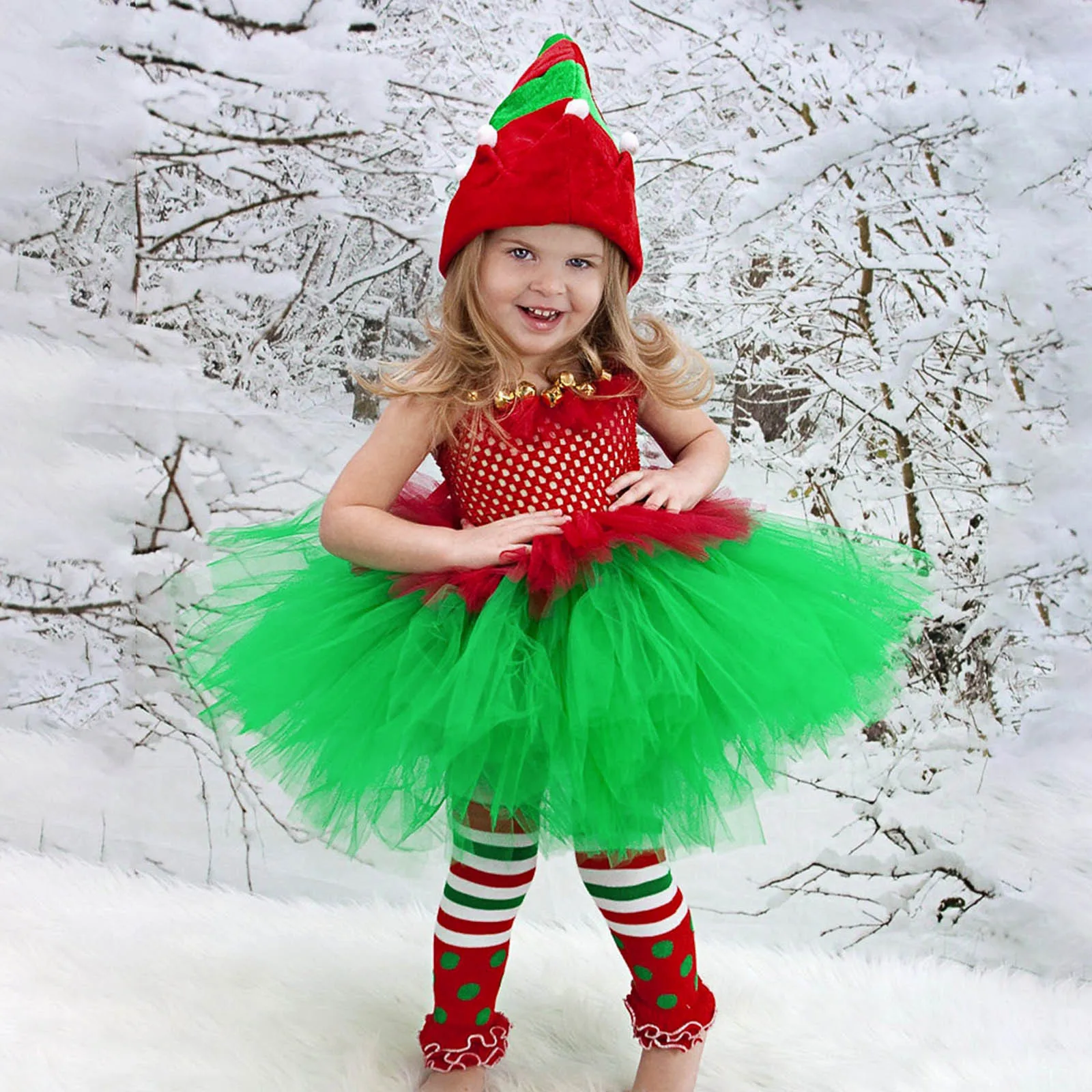 

Christmas Tutu Dress For Kids Girls Party Princess Outfits With Garland For Baby Girl Xmas Cosplay Costume Kids Mesh Dresses