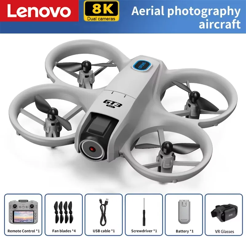 Lenovo Gt3 Max Drone 8k HD Luchtfotografie Groot scherm Optische stroompositionering Borstelloze intelligente obstakelvermijding UAV