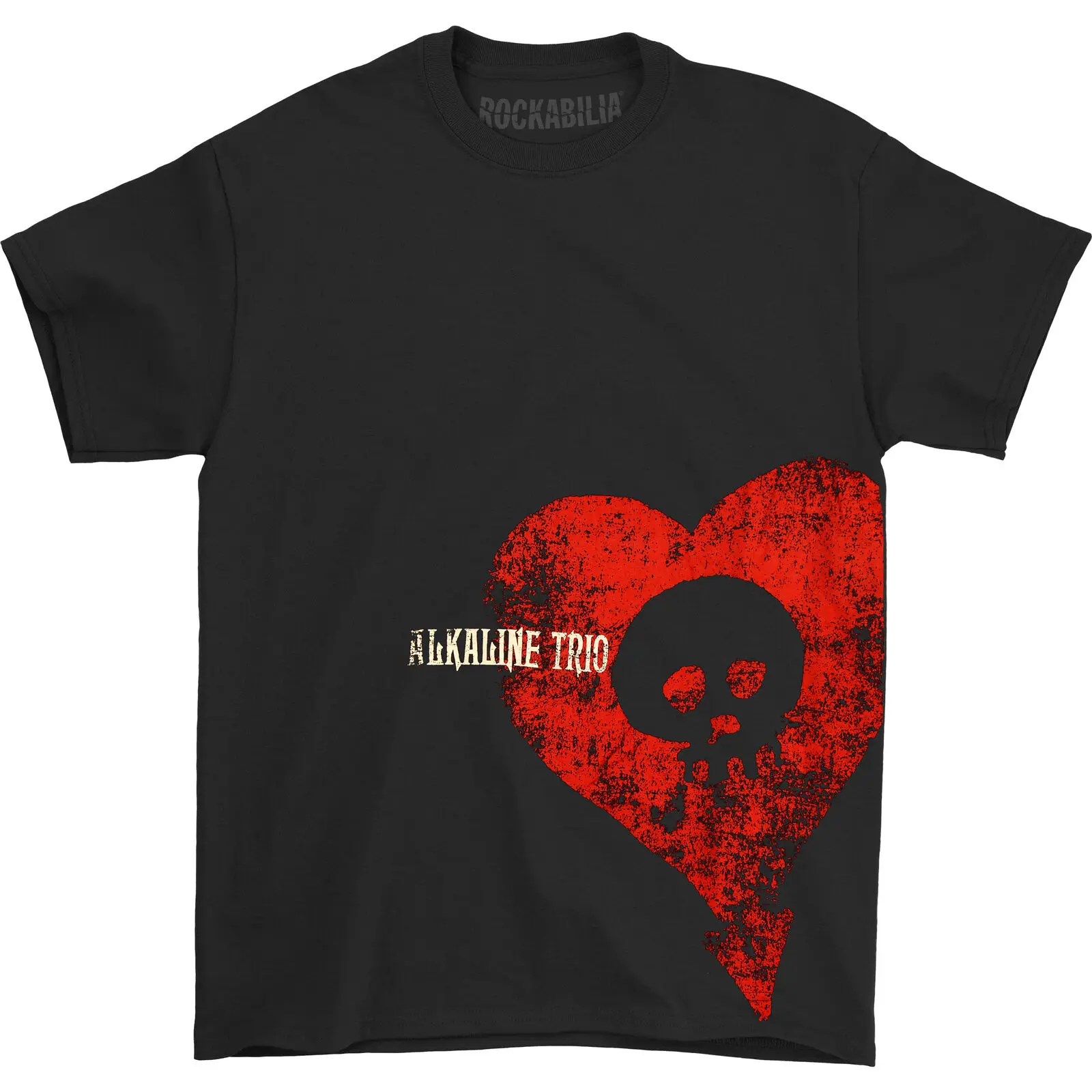 Alkaline Trio Men's Heart Skull T shirt Small Black