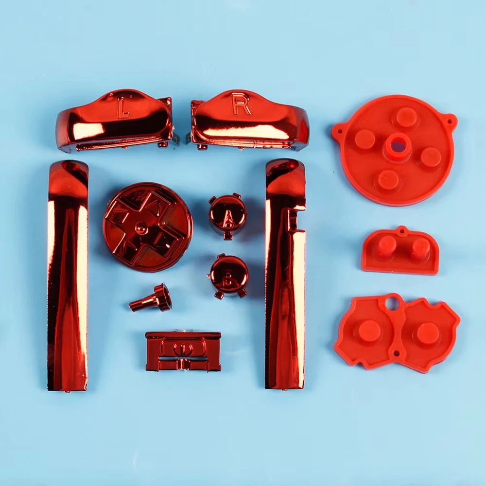 1 Set für Spielkonsolen-Zubehör, GBA, leitfähige Silikon-Tasten mit D-Pad, Netzschalter, Tastatur, Ersatzteile – Detail 4