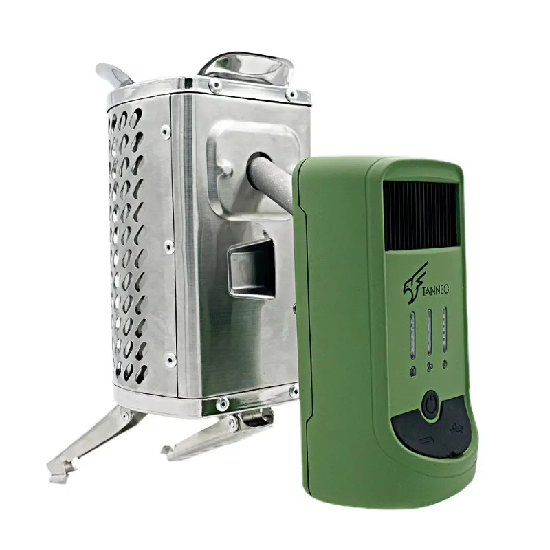 

【Popular】Outdoor BBQ Picnic Stove Stainless Steel Flame Powered Folding USB Rechargeable Portable Electricity Generating Camping