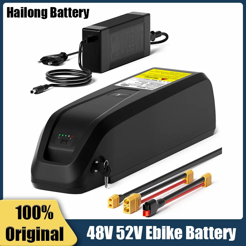 Hailong EBike Battery 48V 52V 15Ah 20Ah 25Ah Mountain Bicycle USB 21700 Cell Capacity Suit For 1500W 1000W 750W 500W 350W Motor