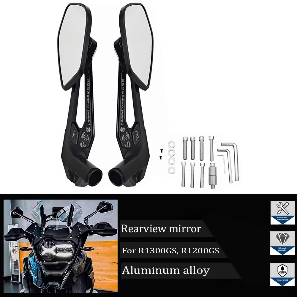 

Suitable for BMW R1300GS, R1200GS/LC/R1250GS, Adventure, F750GS, F800GS, G310GS motorcycle reverse mirrors, high-quality mirrors