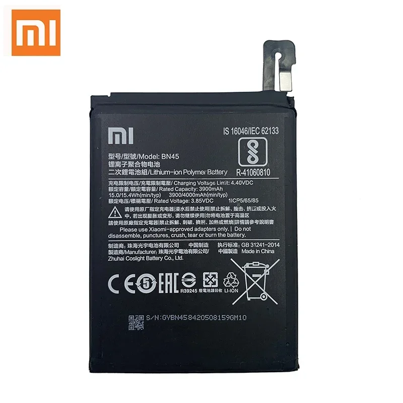 100% Orginal Xiao mi  BN45 4000mAh Battery For Xiaomi Redmi Note 5 Note5 Note6 6 Pro High Quality Phone Replacement Batteries