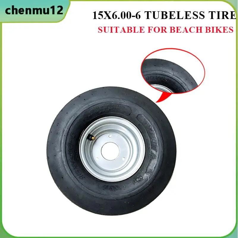 High Quality 15x6.00-6 Vacuum Tire With Wheel Hub For 168cc Go Kart Atv Motorcycle Wheel Rim