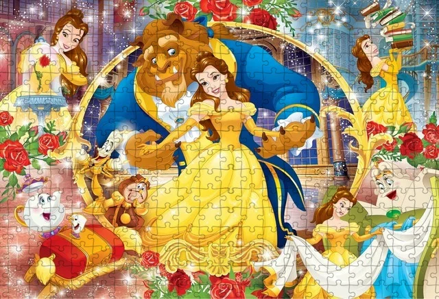 Disney Princess Collection Handmade Puzzle Puzzle Cartoon Children's Brain Burning Puzzle Game Decoration Preferred Holiday Gift