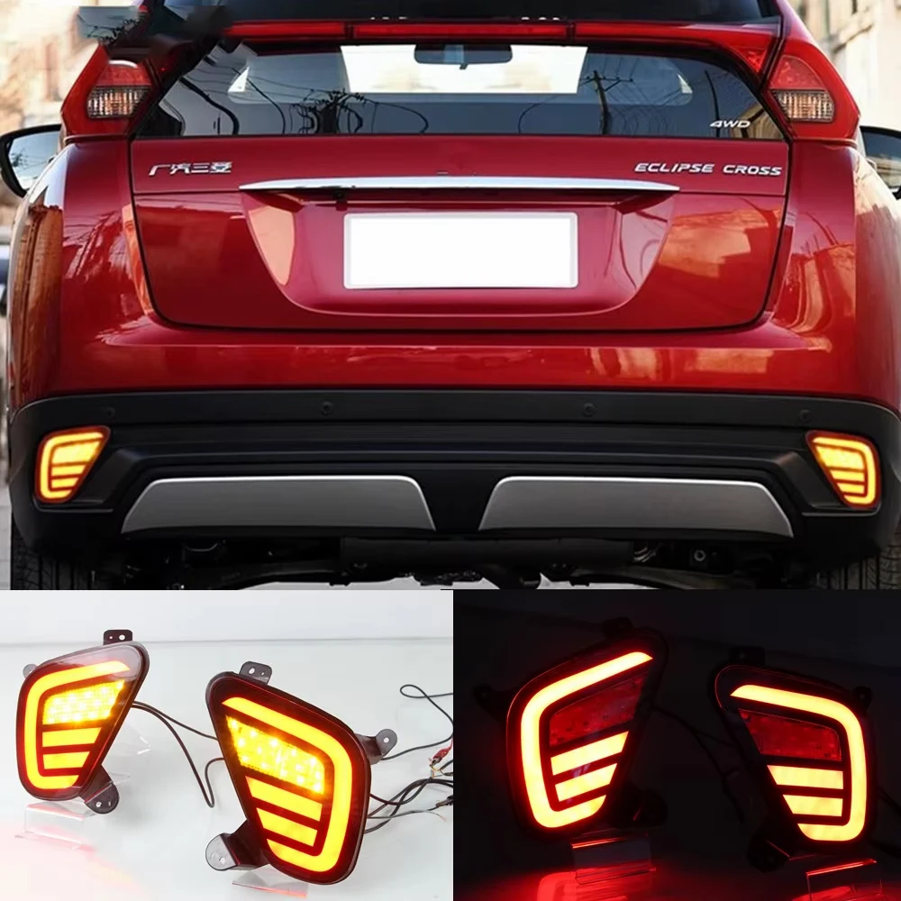 

Car LED Rear Bumper Lamps For Mitsubishi Eclipse Cross 2018-2023 Brake Light Turn Signal Backup Reflector Lamp Reverse Taillight