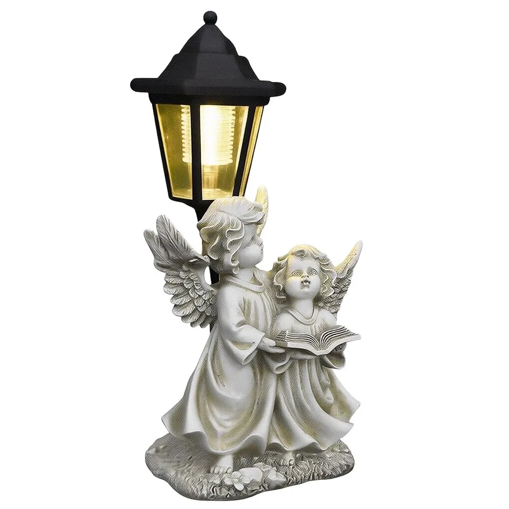 For OutFor Door Solar Angel Statue with IntegrateFor D Photocell for Reliable For Dusk For Detection anFor D For Dawn Shut-Off