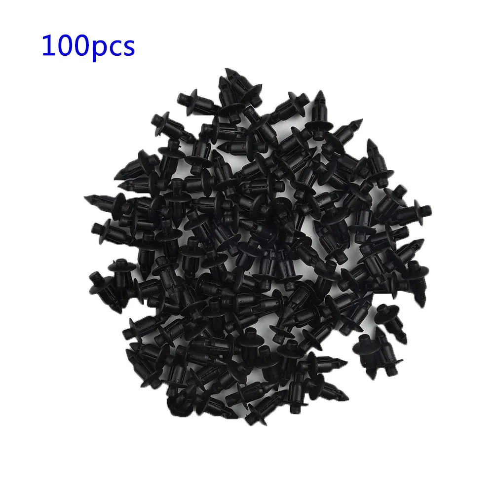 100 PCS Car 6mm Fender Panel Plastic Rivet Fasteners Push Pin Clips For Suzuki For GSXR 1300 1000 750 600 Auto Accessories