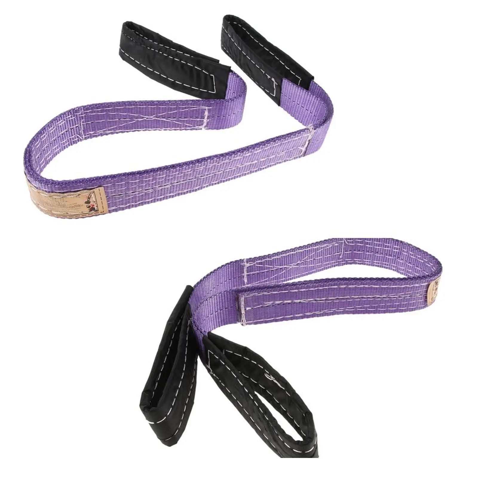 Heavy Duty Tow Strap Reinforced Loop Tow Rope Lifting Sling Extension Pulley Cable for Car SUV Trailer Recovery