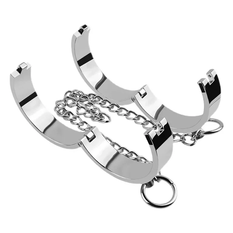 Metal Handcuffs Ankle Cuff Bondage Bracelet Restraints BDSM Footcuffs Intimate Adult Game Sex Toys for Couples Sexshop