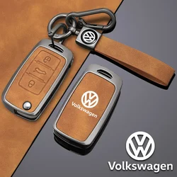 Zinc Alloy Car Remote Key Case Cover Shell For Volkswagen VW Polo Golf Passat Tiguan Beetle Caddy T5 Up Eos Keychain Accessories