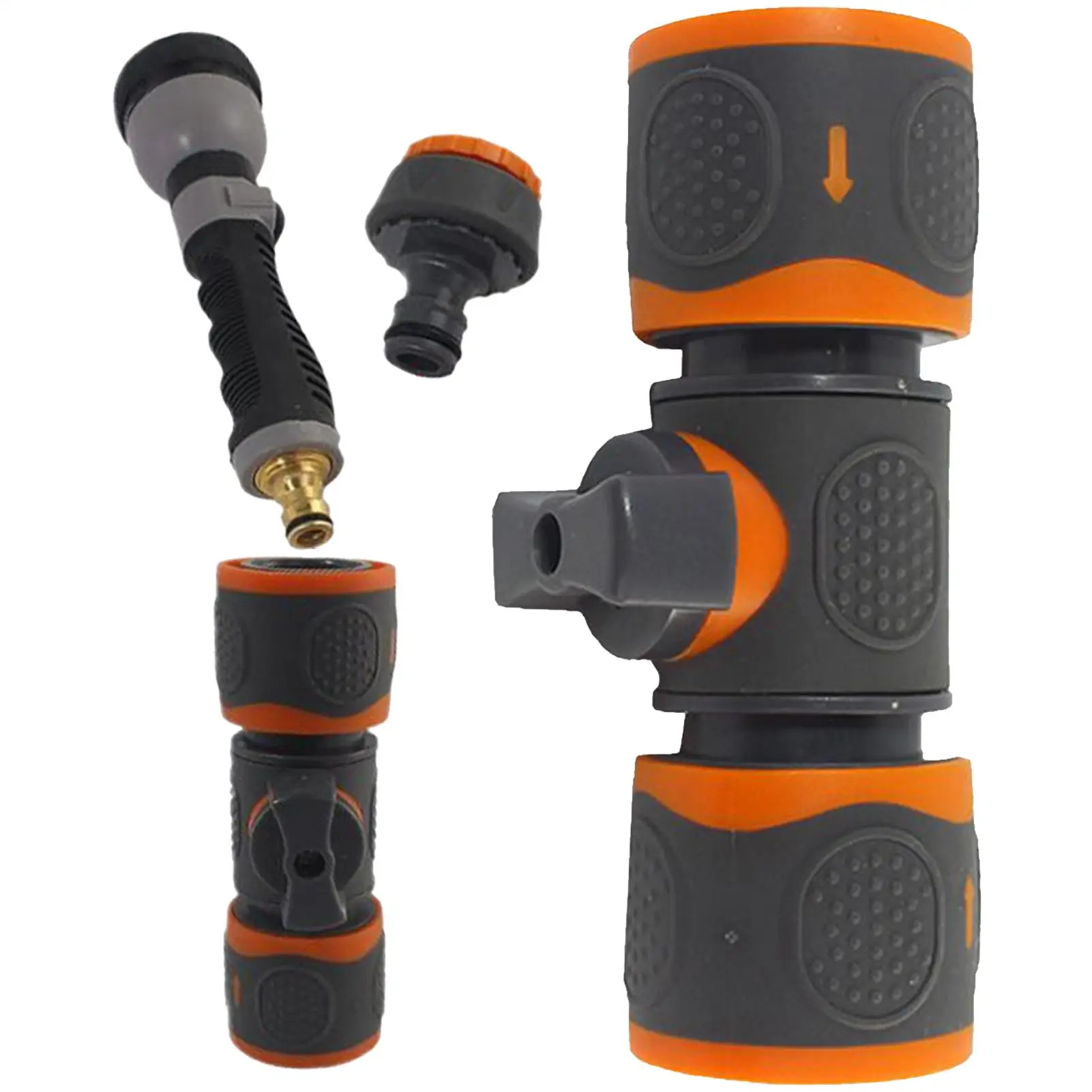 

2Pcs Water Hose Shut Off Valve with switches faucet quick-connect Garden Splitter Faucet Connector For Plant Irrigation
