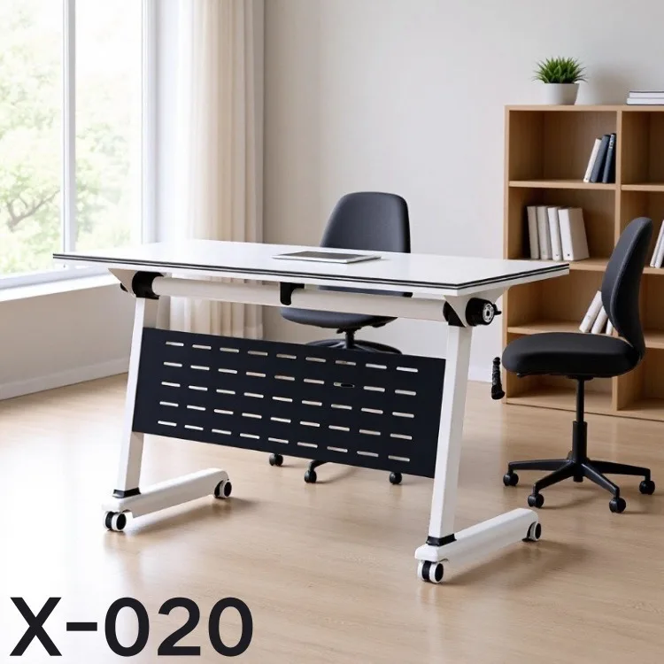 Multifunctional foldable conference table, mobile training table, long splicable classroom desk, practical training table