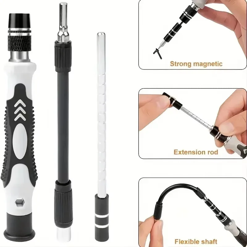 115 في 1 طقم تصليح الكمبيوتر المحمول المغناطيسي طقم مفك برغي دقيق مفك براغي صغير للكمبيوتر الإلكتروني وأداة إصلاح #4